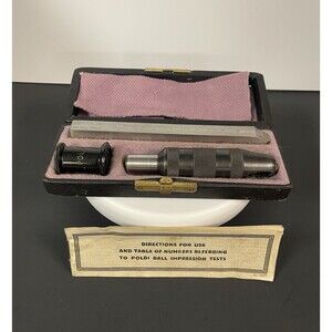 Vintage Poldi Ball Impression Hardness Tester Set with Case & Instructions